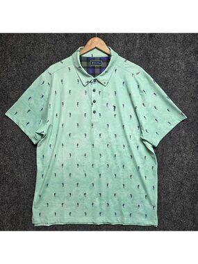 William Murray Shirt Mens XL Green Golf Polo I See Horses Short Sleeve Casual